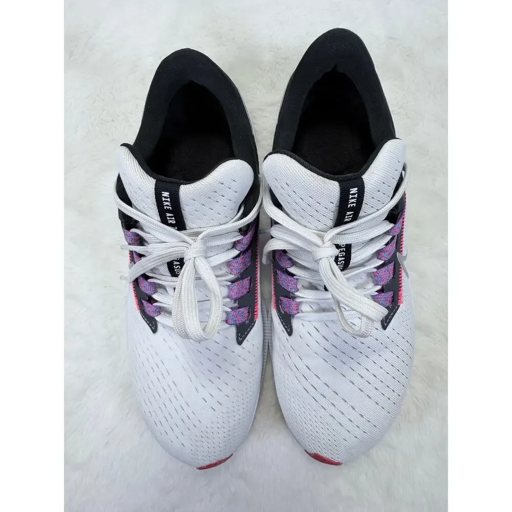 Nike Air Zoom Pegasus 38 White Metallic Silver Womens Size 7.5 CW7358-101